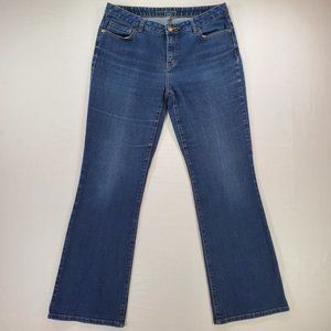 Michael Kors Jeans Women Size 10 Blue Stretch Denim Dark Wash Flare Leg Casual